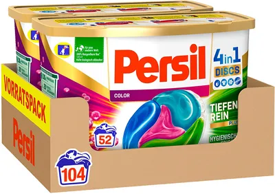 Produktbild von Persil Color 4 in 1 DISCS Waschmittelkapseln Waschmittel 2x52 Waschladungen
