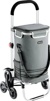 Produktbild von In And OutdoorMatch Einkaufstrolley Yadira - 100 x 45 x 36 cm - Dunkelgrau - rutschfester Griff - faltbar - 41 Liter