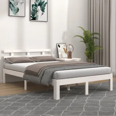 Produktbild von "2026 Promotion" Massivholzbett Schlafzimmer - Weiß - 140x200 cm - Polsterbett CC27890