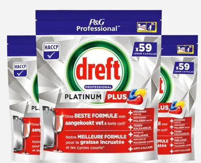 Produktbild von Dreft Platinum Plus Zitrone All-in-1 Geschirrspültabs - 177 Tabs
