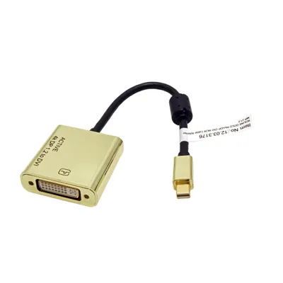 Obrázek produktu pro ROLINE 12.03.3176, 0,1 m, Mini DisplayPort, DVI-D, Samec, Samice, Přímý