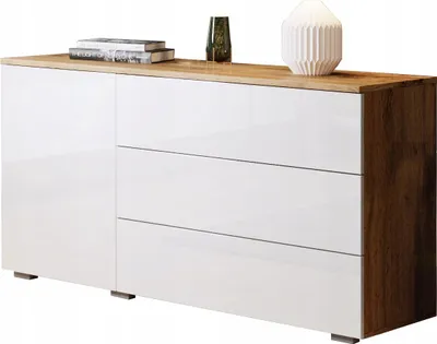 Image de Commode combinée HARPER 110 – wotan / blanc brillant