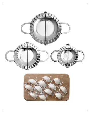 Zdjęcie produktu dla Zestaw 3 formek ze stali nierdzewnej do przygotowywania ravioli, pierogów i ciasta na ciasteczka
