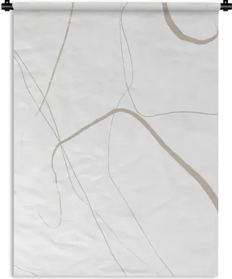 Produktbild von MuchoWow® Wandteppich Wandbehang Abstrakt - Minimalismus - Linienkunst 120x160 cm Tapisserie Dekoration Wandtuch - Wohnzimmer - Moderne