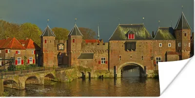 Produktbild von MuchoWow® Poster Poort - Niederlande - Amersfoort 150x75 cm - ohne Rahmen