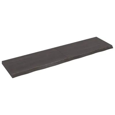 Image de Dessus de table marron foncé bois chêne massif traité