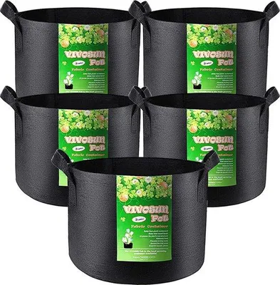 Produktbild von Famanu Pflanzensäcke 3 Gallonen - 5er Set mit verstärkten Griffen