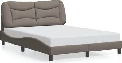 Produktbild von vidaXL Bettgestell ohne Matratze "Hvar" Taupe 120x200 cm Stoff