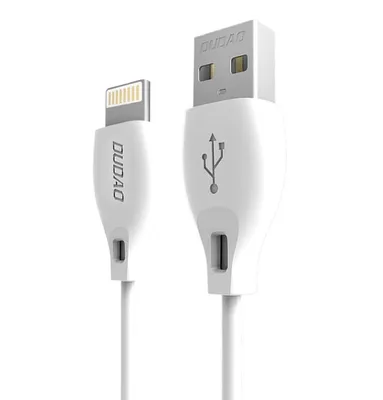 Obrázok produktu pre Kábel Dudao L4l, USB to Lightning 2.1A 1m, biely