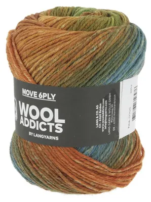 Produktbild von Lang Yarns - Move 6-fach 0008 orange olive brown blue