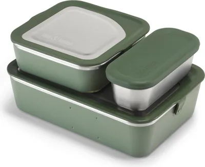 Obrázek produktu pro Nerezová nádoba na jídlo Klean Rise set of 3 1626ml dark green