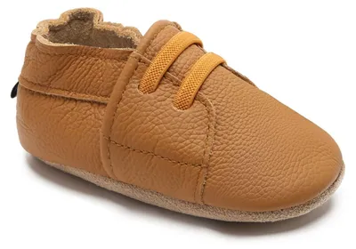 Imagen del producto de Solidchoice: Zapatos de cuero suaves para bebés, con suelas de gamuza