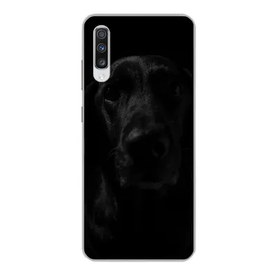 Produktbild von MuchoWow® Handyhülle Schutzhülle Hülle für Samsung Galaxy A70 Hund - Haustier - Schwarz Silikon Softcase Handy Hülle - Schutzhaube