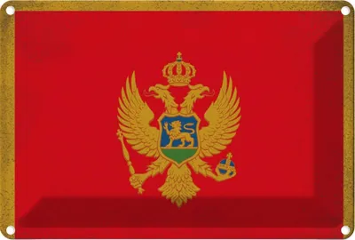 Produktbild von vianmo Blechschild 12x18 cm Monte Vintage Flagge Fahne Wappen