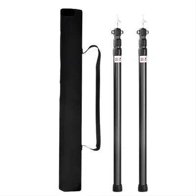 Produktbild von Teleskopstange, Teleskop Zeltstange, Alu 90-235cm Tarpstange - 2er set