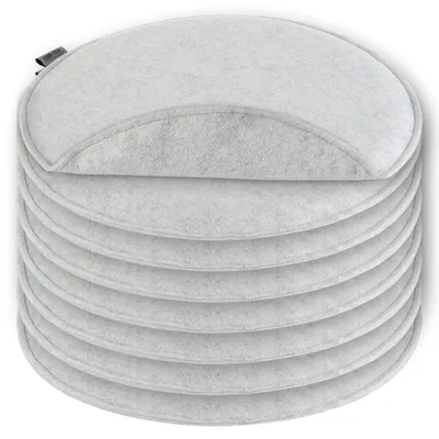 Produktbild von Sitzkissen Stuhlkissen Filz - Rund 40 cm - 4er Set - Grau