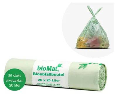 Produktbild von BioMat Kompostierbare Müllsäcke - 26 x 15/20 Liter