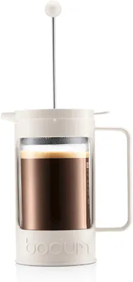Produktbild von Bodum Bean, freistehend, Transparent, Weiß, Französische Presse, Gemahlener Kaffee, Kaffee, 1l