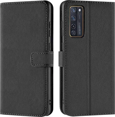 Produktbild von Conie Klapp Tasche für ZTE Axon 20 Kartenfach Rundumschutz Hülle in Schwarz