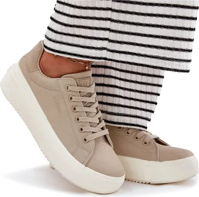 Produktbild von Damen Stoff Sneakers Auf Plattform Big Star RR274465 Beige 37