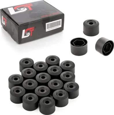 Produktbild von 20x Radschrauben Abdeckkappen Radschraubenkappen 17 mm schwarz für BMW MINI
