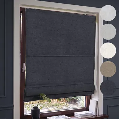 Produktbild von Rollo Raffrollo Ivora Premium Klemmfix 40x130cm Anthrazit Vollverdunkelnd VICTORIA M