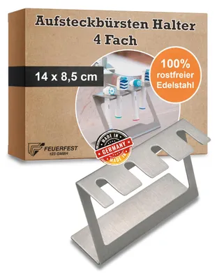 Produktbild von Halter aus Edelstahl für Aufsteckbürsten 4Fach