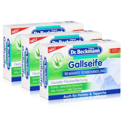 Produktbild von Dr. Beckmann Gallseife 100g Stück Gezielte Fleckentfernung (3er Pack)