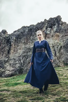 Produktbild von Wikinger Unterkleid Baumwolle Midnight Blue "Valdis" XXXL