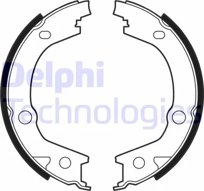 Produktbild von DELPHI LS2001 Handbremsbeläge für HYUNDAI TUCSON (JM) Handbremse 167mm