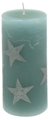 Produktbild von Stumpenkerze "Multistern" Salbei 150/68 mm