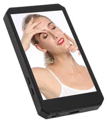 Obrázek produktu pro Telefonní vlogovací selfie displej, 3,97 palce, 1480 mAh, přenosný, s zadním fotoaparátem, bezdrátový magnetický selfie displej pro iOS a Android s dálkovým ovládáním, černý