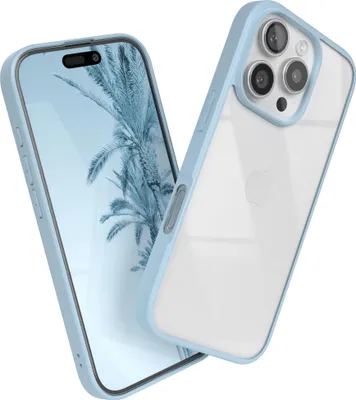 Produktbild von EAZY CASE Clear Hybrid Bumper Hülle für Apple iPhone 16 Pro, Handyhülle stoßfest mit Kameraschutz, Handycase dünn in Grün