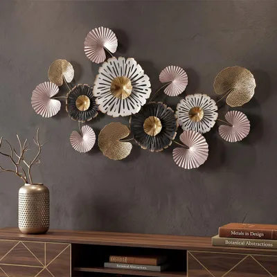 Zdjęcie produktu dla Panel dekoracyjny 3D z wielokolorowego metalu 106x6x60,5 cm