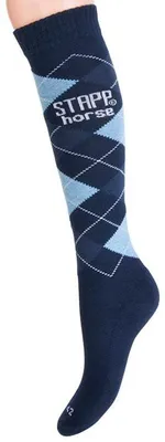 Productafbeelding van Stapp Horse Sok Ruit Marine/Lichtblauw/Jeans Maat 39-42