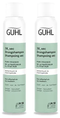 Obrázek produktu pro 2 x Guhl Suchý šampon Pure Frische – s mátou – 200 ml – výhodná balení – 2 kusy