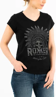 Produktbild von Rokker Indian Bonnet Damen T-Shirt, schwarz, XS