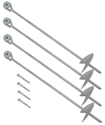 Produktbild von 4x Erdanker 60cm Bodenanker f Schaukel Spielturm Erdnagel Befestigungsanker Zelt