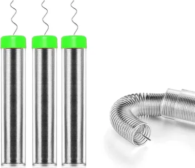 Produktbild von 3 Stücke Lötzinn 0.8mm, Lötzinn Bleifrei mit Kolophonium kern, Lötzinn mit Flussmittel 5g, Solder Wire, Lötdraht für die Reparatur und den Heimwerker von Elektronischen Elektrischen Lötkomponenten