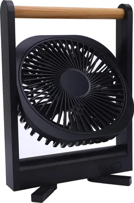 Imagen del producto de Ventilador de mesa magnético, con 4 velocidades, ajustable, silencioso, recargable y portátil, con asa, ideal para el hogar, la oficina y los viajes. Color: