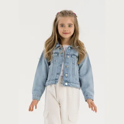 Immagine prodotto di Giacche di jeans Minoti in cotone, blu, taglia 104, per bambine