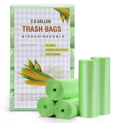 Obrázek produktu pro Biologicky rozložitelné pytle na odpadky - 10 l - 45 x 50 cm - 200 ks