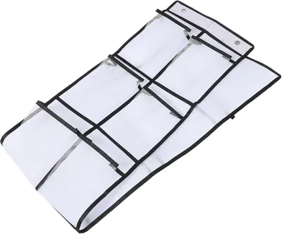 Produktbild von Hängender Schuhorganizer aus Netzstoff mit 12 Fächern, Weiß, 30x145cm, für Tür und Wand