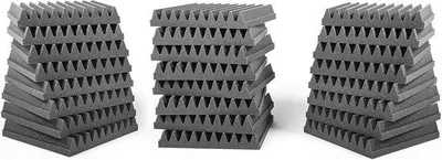 Immagine prodotto di Pannelli acustici fonoassorbenti, 24 pezzi, 30x30x4 cm, antracite