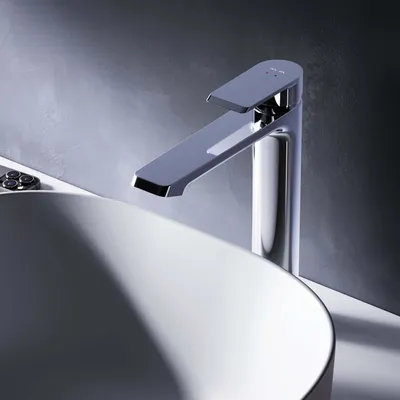 Produktbild von AM.PM Waschtischarmatur Hoch Chrom Wasserhahn Bad Waschbecken Armatur Einhebelmischer Badarmatur Mischbatterie für Badezimmer Aufsatzwaschbecken