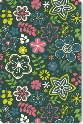 Produktbild von MuchoWow® Mauspad Mousepad Blätter - Muster - Blumen 18x27 cm - Mousepads - Maus Mat - Pad - Mausunterlage