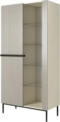 Produktbild von Moderner Metallschrank Nicole Fenster mit Riffelung, beidseitig öffnend, 200x100x45 cm