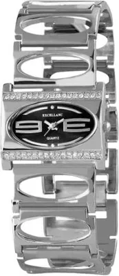 Produktbild von Damenuhr Armbanduhr Edelstahllband silberfarben ovales Ziffernblatt Excellanc