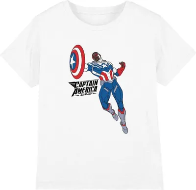 Immagine prodotto di Capitan America - Maglietta per bambini TV17385 (152-158) (Bianco)