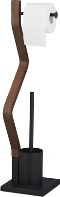 Produktbild von zestaw WC relaxdays czarny metal